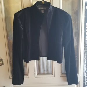 Cachet size m. Velvet classic stand collar bolero